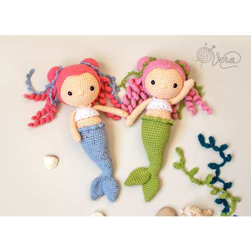 Mermaid Crochet Doll, Amigurumi Mermaid Toy