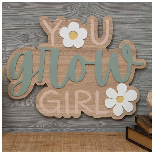 You Grow Girl Wood Wall Decor