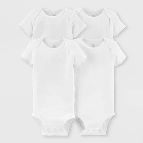Carter's Just One You® Baby 4pk Short Sleeve Bodysuit - White, Size: Newborn