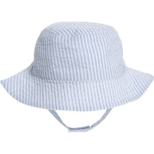 Nordstrom Bucket Hat, 0-3 M, White- Blue Airy Stripe
