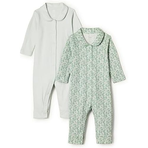 Amazon Essentials x Sofia Grainge Unisex Babies' Sleep and Play Bodysuit, Pack of 2