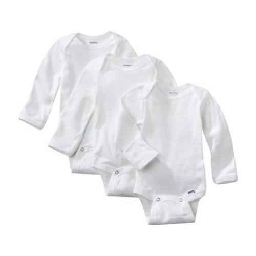 Gerber Onesies - Newborn 3 Pack Long-Sleeve Onesies, Size: NB