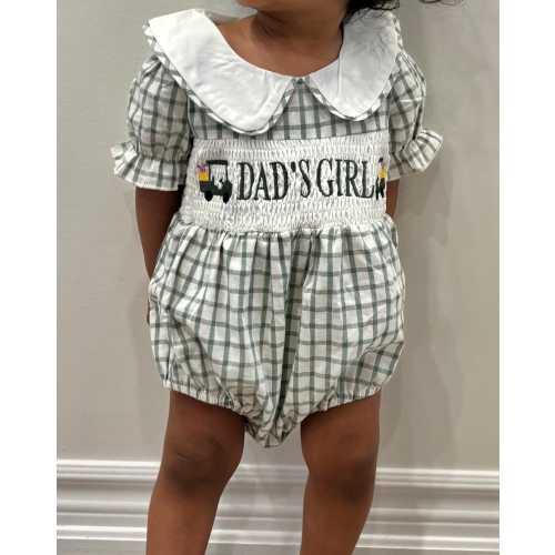 Dad’s Girl Baby Romper, Golf Cart Embroidered Baby Outfit, Father’s Day Gift, 1st Father’s Day Baby Outfit, Dad’s Birthday Gift