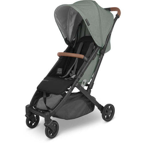 UPPAbaby MINU V2 Compact Stroller - Gwen (Green Melange / Carbon / Saddle Leather)
