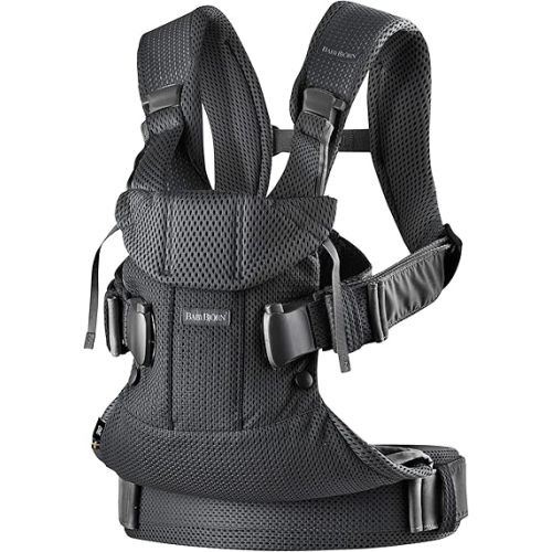 BabyBjörn New Baby Carrier One Air 2019 Edition, Mesh, Black, One Size (098025US)(Pack of 1)
