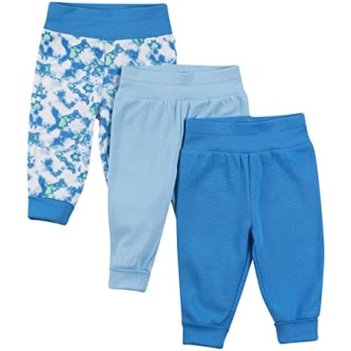 Hanes Pants, Flexy Soft Knit Pull-on Sweatpants, Stretch Joggers for Babies & Toddlers, 3-Pack