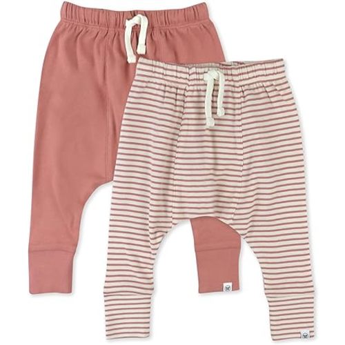 HonestBaby Multipack Honest Pants Joggers Pull on 100% Organic Cotton for Infant Baby and Toddler, Boys, Girls, Unisex