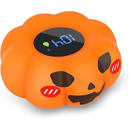Baby Thermometer,with LED Display and Temperature Warning,Kids' Bathroom Safety Products, Bath Thermometer for Infants, Newborn,BPA-Free Bath Tub Thermometer (Pumpkin)