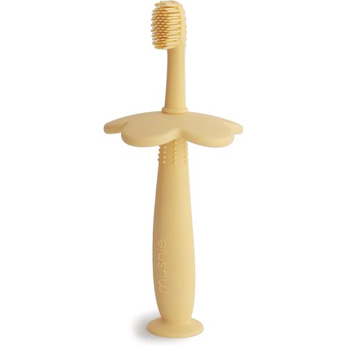 mushie Flower Toddler Training Toothbrush (Daffodil)