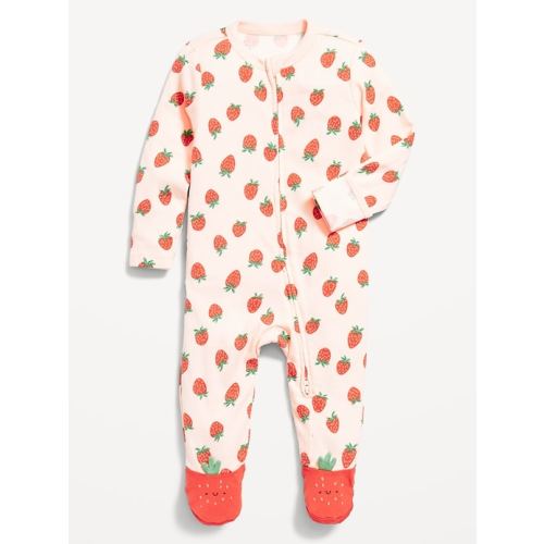Unisex Caterpillar Print Sleep & Play 2-Way Zip Footed One-Piece for Baby | Old Navy