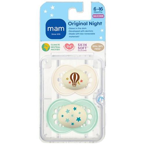 Mam Night Pacifier 6+ Months, Assorted Night Collection