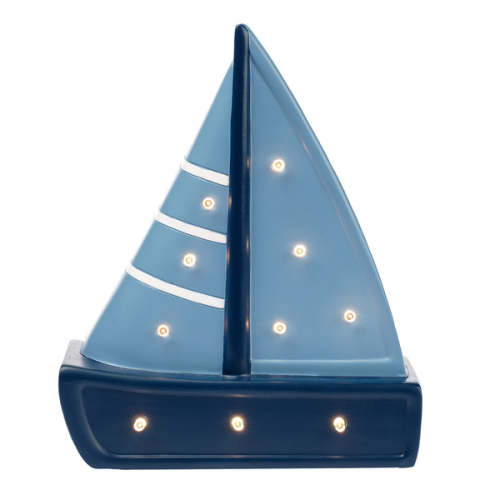 Little Skipper Hand Painted Nautical Sailboat Table Top Lamp/Light – Lambs & Ivy