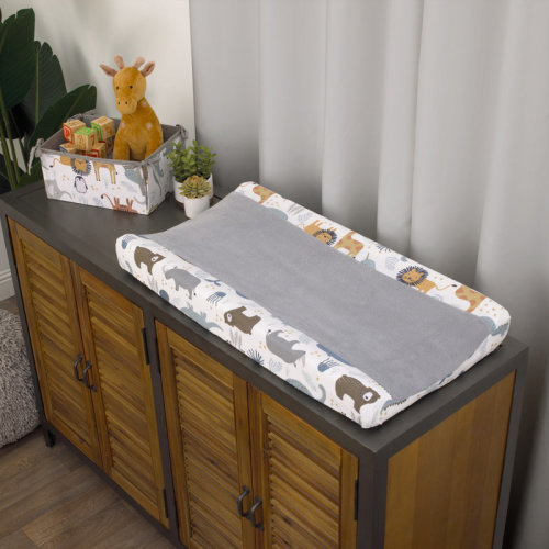 Indigo Safari Nojo Southa Safari Zoo Animals Super Soft Changing Pad Cover | Wayfair
