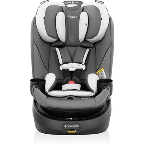 Evenflo Gold Revolve360 Slim 2-in-1 Rotational Car Seat with SensorSafe (Pearl Gray)