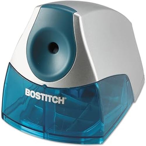 Amazon.com: Bostitch Office Personal Electric Pencil Sharpener, Powerful Stall-Free Motor, High Capacity Shavings Tray, Blue : Office Products