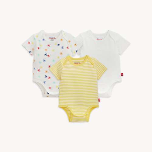Magnetic 3-Pack Bodysuit, Newborn