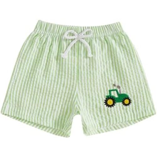Toddler Boys Football Shorts Seersucker Swim Trunks Golf Baseball Baby Summer Clothes Striped Beach Shorts Bottoms