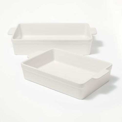 2pc Stoneware Rectangle Baking Dish Set - Figmint™