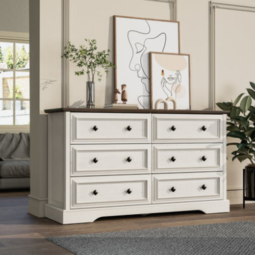 Osfvolr Farmhouse 6 Drawer Dresser For Bedroom & Reviews | Wayfair