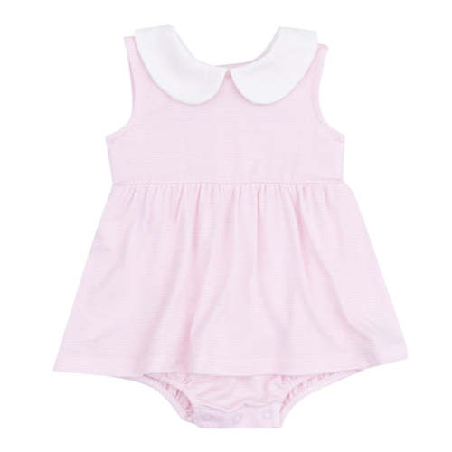 Bamboo Sleeveless Classic Skirted Bubble - Pink | Lowcountry Baby Boutique