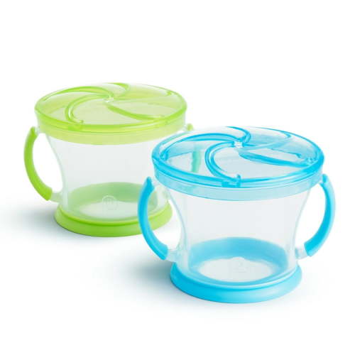 Munchkin® Snack Catcher® Toddler Snack Cups, Blue/Green, 2 Pack, Unisex