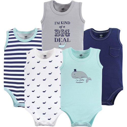 Hudson Baby Unisex Baby Cotton Sleeveless Bodysuits