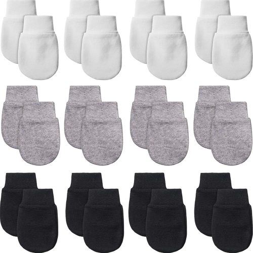 12 Pairs Newborn Baby Mittens Infant Toddler Gloves No Scratch Mittens Gloves for 0-6 Months Baby Boys Girls