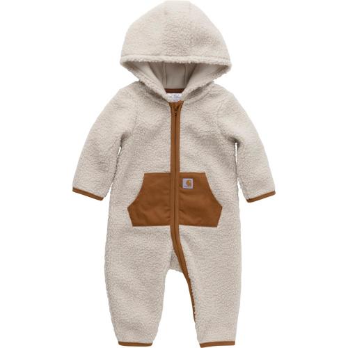 Carhartt Infant Girl's Long-Sleeve Zip-Front Sherpa Coverall, Malt - CM5408-T72