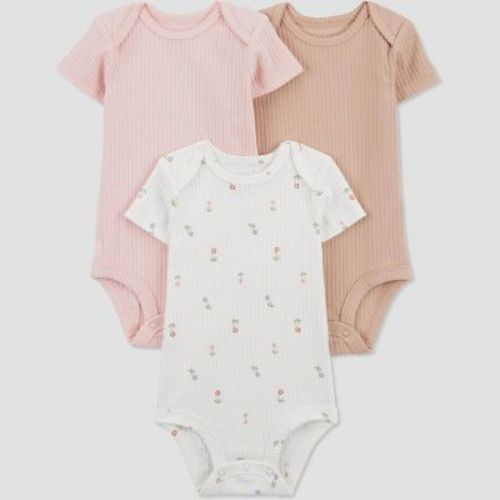 Carter's Just One You® Baby Girls' 3pk Floral Bodysuit - White Newborn