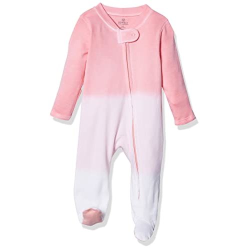 HonestBaby Sleep & Play Footed One-Piece Pajama Sleeper 100% Organic Cotton, Baby Girls