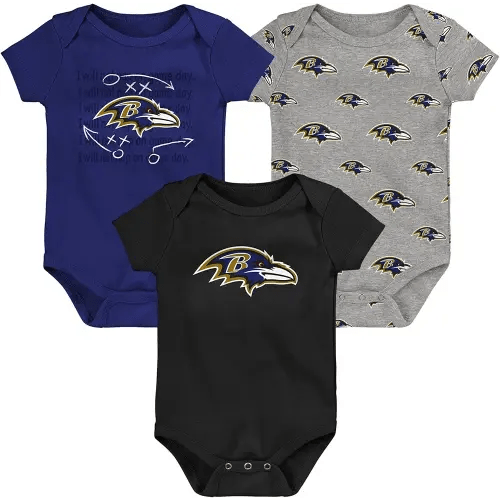 Outerstuff Newborn & Infant NFL Team Starter 3-Pack Bodysuit Set