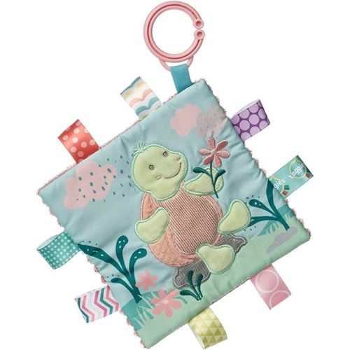 Taggies Crinkle Me Toy with Baby Paper & Squeaker with Sensory Tags, 6 x 6-inches, Tippy Turtle