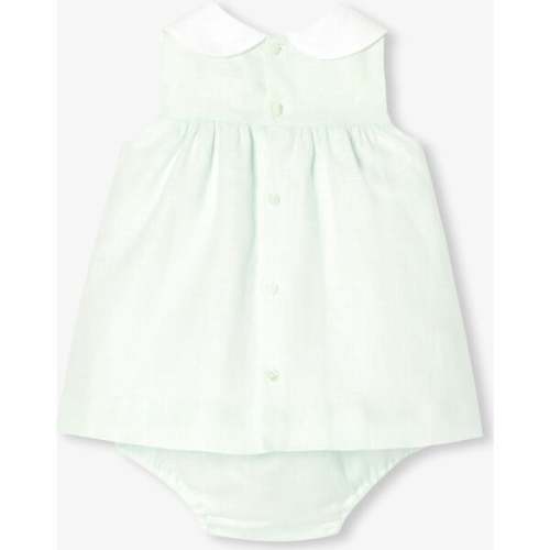 Baby Girl Linen Dress Light Almond Green - Jacadi Paris | Maisonette
