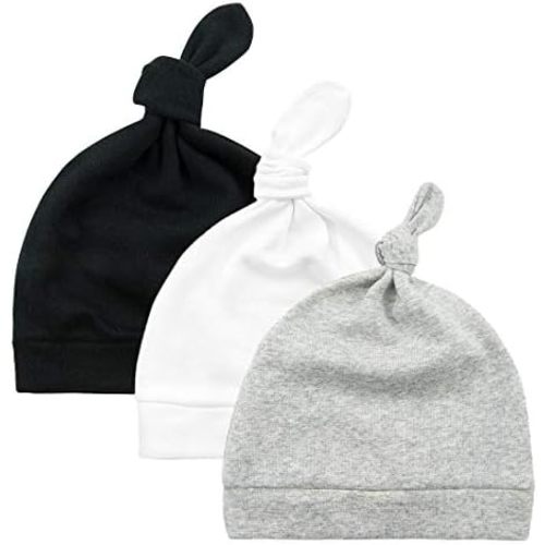 Durio Newborn Baby Hat and Mittens Set - Soft Cute Mittens and Hat for Baby Girls and Boys 0-6 Months