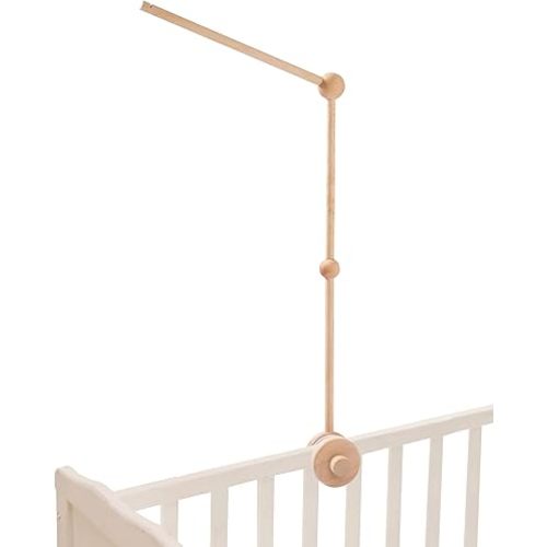 Crib Mobile Arm, 30 Inch Wooden Mobile Arm for Crib Rotating Baby Mobile Hanger Beech Mobile Crib Arm Attachment Nursery Decor,Anti Slip for Sturdy Crib Mobile Hanger for Crib