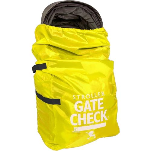 J.L. Childress Gate Check Travel Bag for Single & Double Stroller, Neon Yellow