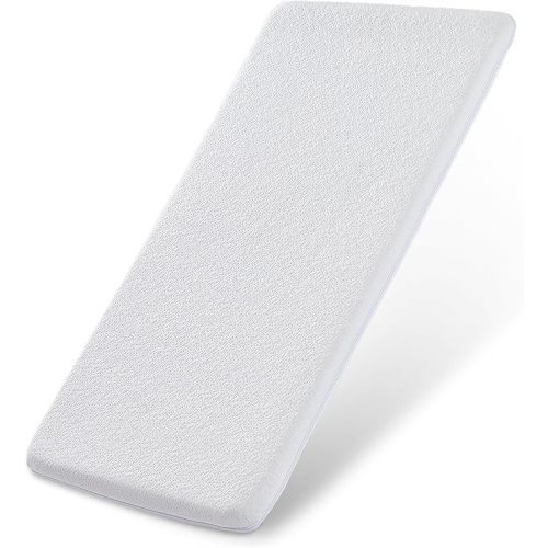 Bassinet Mattress Topper, Gel Memory Foam Mattress with Removable Cover Fit for Baby Delight Beside Me Dreamer Bassinet (32.5" x 20"), Waterproof Breathable Soft Bassinet Mattress