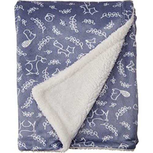 Yoga Sprout Mink Blanket with Sherpa Backing, Forest