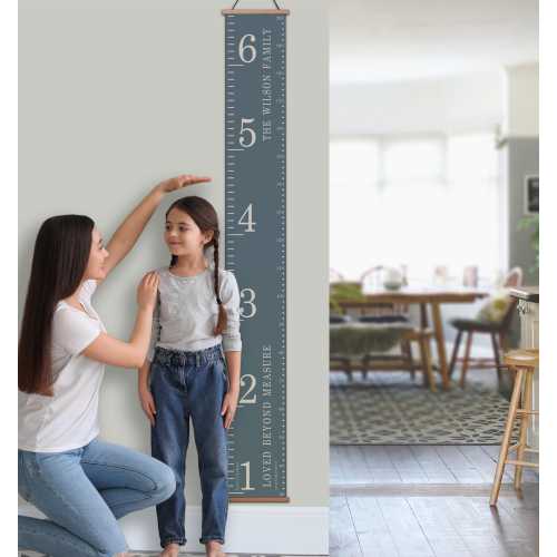 Personalised 6ft Family Ruler Canvas Height Chart- Kid's growth chart - 1st Birthday gift - Family Gift - Housewarming gift