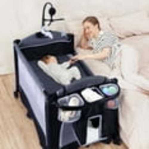 AILEEKISS Baby Nursery Center, 4 in 1 Foldable Unisex Playard with Changing Table for Newborn