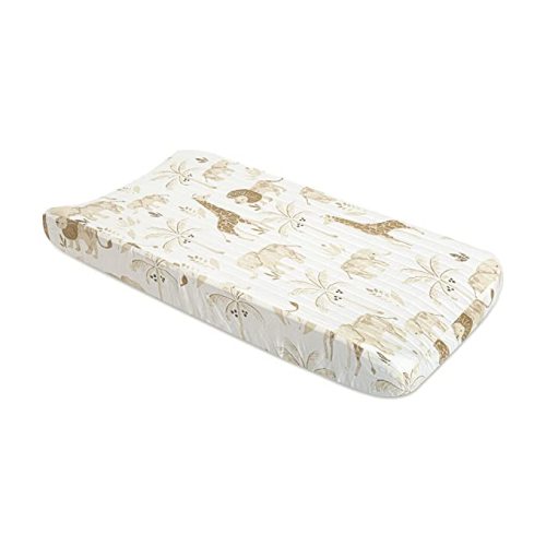 Crane Baby Stretchy Changing Pad Cover, Breathable Changing Pad Cover for Boys and Girls, Safari Animal, 16”w x 32”h - Kendi