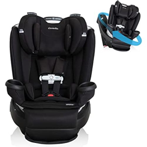 Evenflo Gold Revolve360 Extend All-in-One Rotational Car Seat with SensorSafe - Onyx