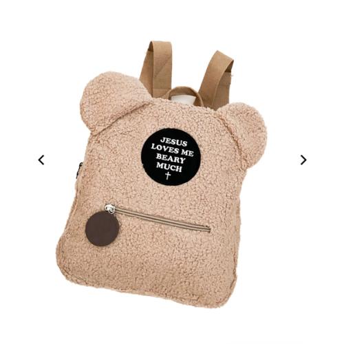 Jesus Loves Me Beary Much Backpack – AmorClothingCo.