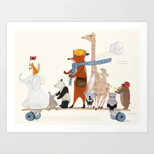 the long board Art Print by bri.buckley | Society6