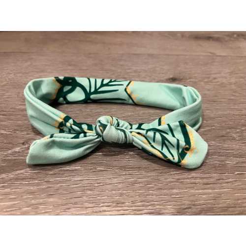 Knotted Baby Headband, Jersey Knit Leaves of Lorien Design