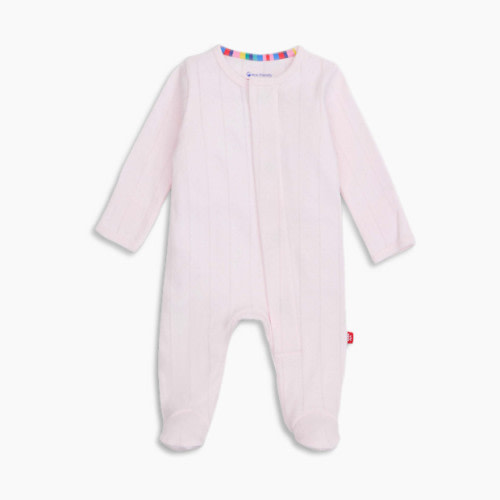 Pointelle Organic Cotton Footie - Pink