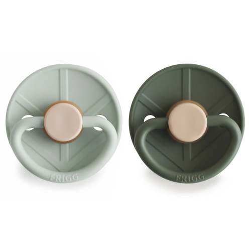 FRIGG LITTLE VIKING NATURAL RUBBER PACIFIER | SAGE/OLIVE | 2 PACK
