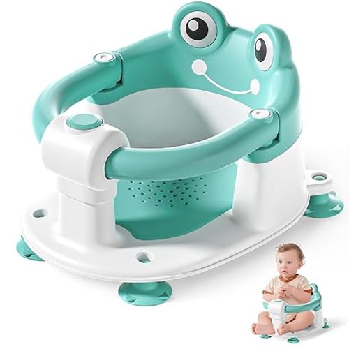 Baby Bath Seat for Babies 6 Months & up Non-Slip Toddler Bath Seats for Sitting Up Infant Bathtub Chair with Suction Cups and Soft Cushion for Baby Shower Tub Seat