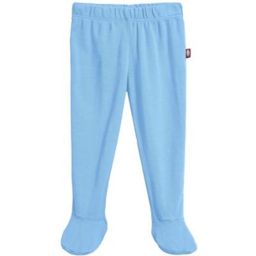 City Threads USA-Made Organic Cotton Soft Footed Baby Pants | Bright Light Blue - Newborn