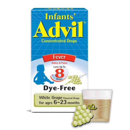 Infants' Advil Pain Reliever and Baby Fever Reducer, Infant Ibuprofen for Pain Relief, White Grape - 0.5 Fl Oz